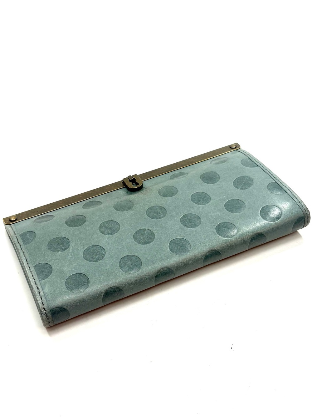 Fossil Teal Leather Envelope Wallet